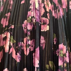 Jessica Howard Black Skirt with Pink & Purple Floral Print